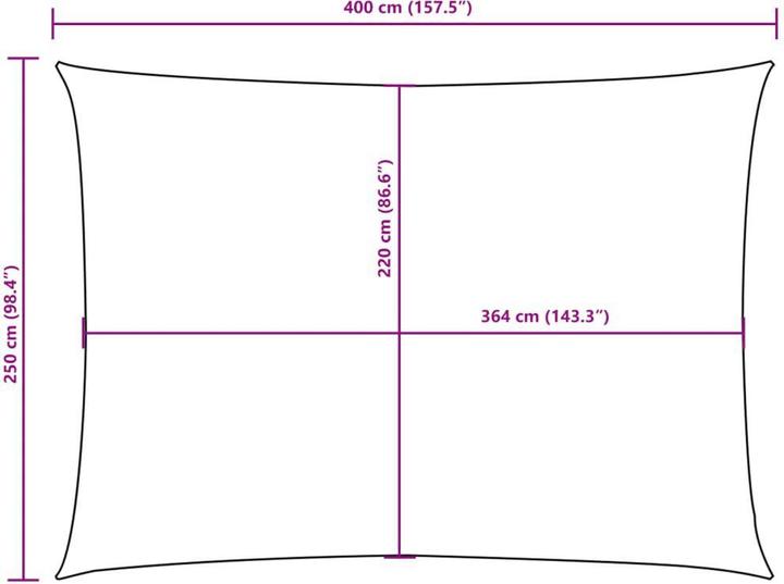 Image du produit VidaXL Voile d'ombrage (250 x 400 cm)