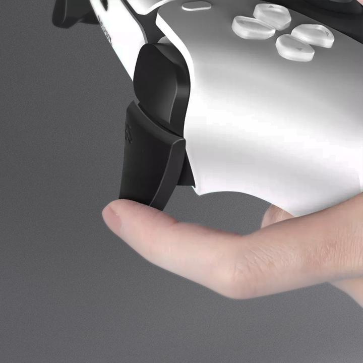 Actual product image Avizar PS5 Dualsense Controller Accessory Kit: Extensions + Thumb Grips - Black (PS5)