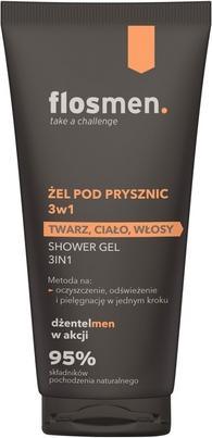 Floslek Flosmen 3 In 1 Shower Gel Face - Body - Hair 225ml (225 ml)