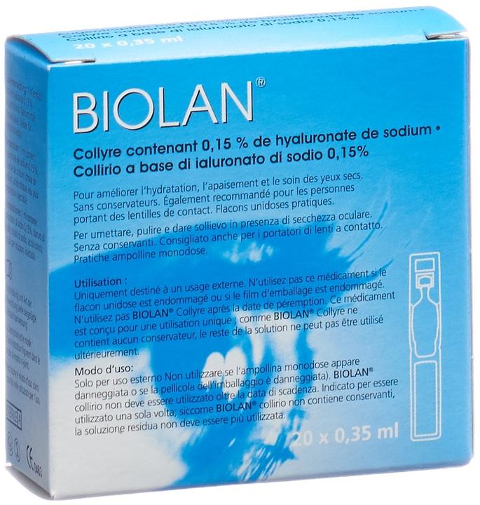 Produktbild Biolan Augentropfen (0.35 ml, 20 x 0.35 ml Augentropfen)