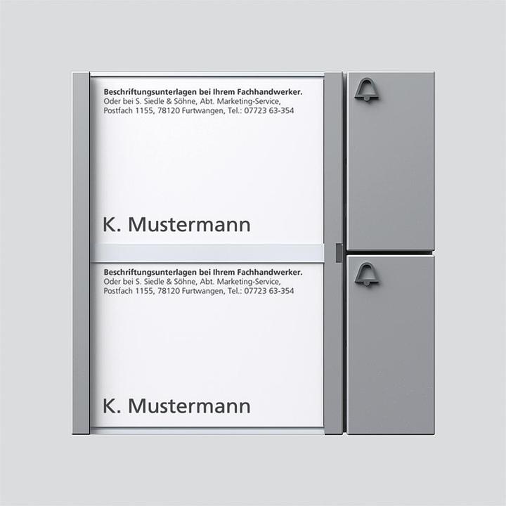Mobotix T24M-SEC-zbh. 2er-Klingeltasten-Modul-Siedle "SILVE