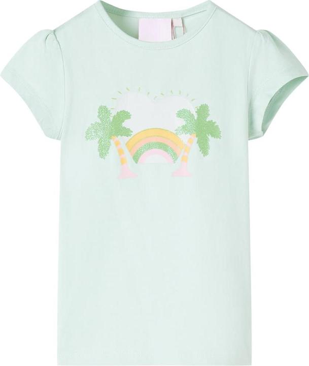 VidaXL Kinder-T-Shirt Helles Minzgrün 128,Material: 95 (128)