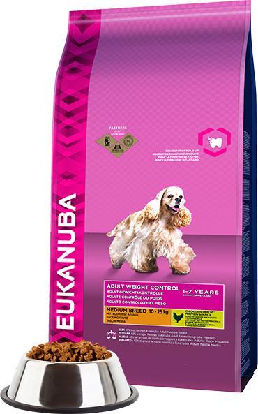 Actual product image Eukanuba Adult Weight Control Medium Breed Chicken (Adult, 1 pcs., 15000 g)