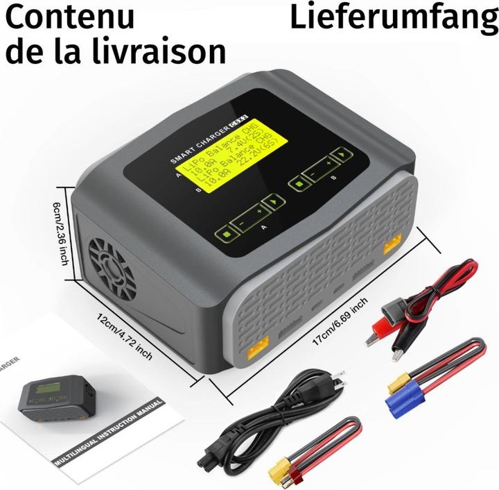 Actual product image HTRC Ladegerät DUO C6X2 150W (10A)