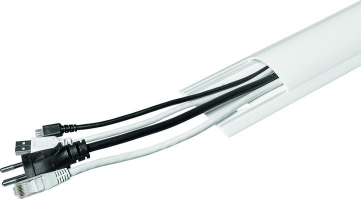 Produktbild Steffen Round Kabelkanal halbrund 70x17mm Stange 1m selbstklebend ws (Kabelkanal, 100 cm)