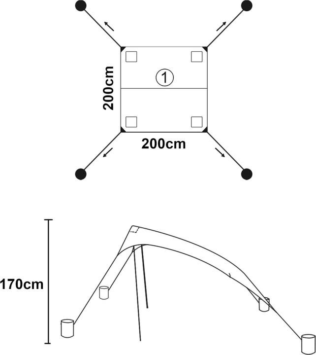Produktbild Pro-Tec Bernheze (Strandzelt + Strandmuschel)