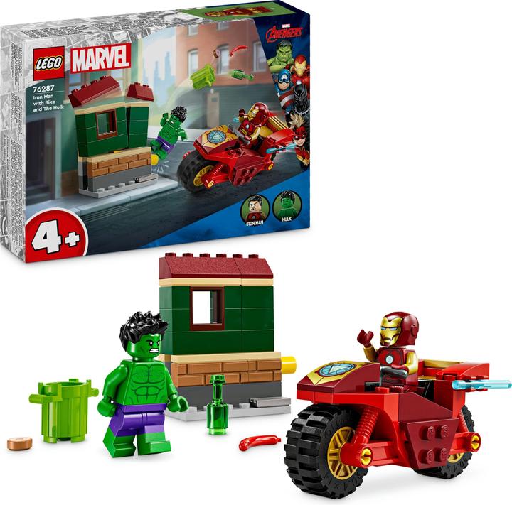 Produktbild LEGO Iron Man mit Bike und der Hulk (76287, LEGO Marvel)