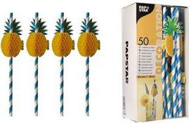 Produktbild Papstar Papiertrinkhalm "Pineapple" (50 x)