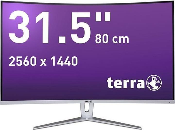 Wortmann TERRA LCD/LED 3280W V2 silver/white CURVED 2xHDMI/DP (2560 x 1440 Pixel, 32")
