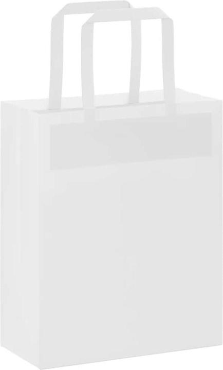 Image du produit VidaXL Sacs en papier kraft 250 pcs. avec anse Blanc 18x8x22 cm Sac en papier (Pochette cadeau, 250 x)