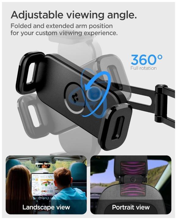 Produktbild Spigen Onetap UTS45 Universal Headrest Uchwyt samochodowy na tablet czarny/black ACP05862