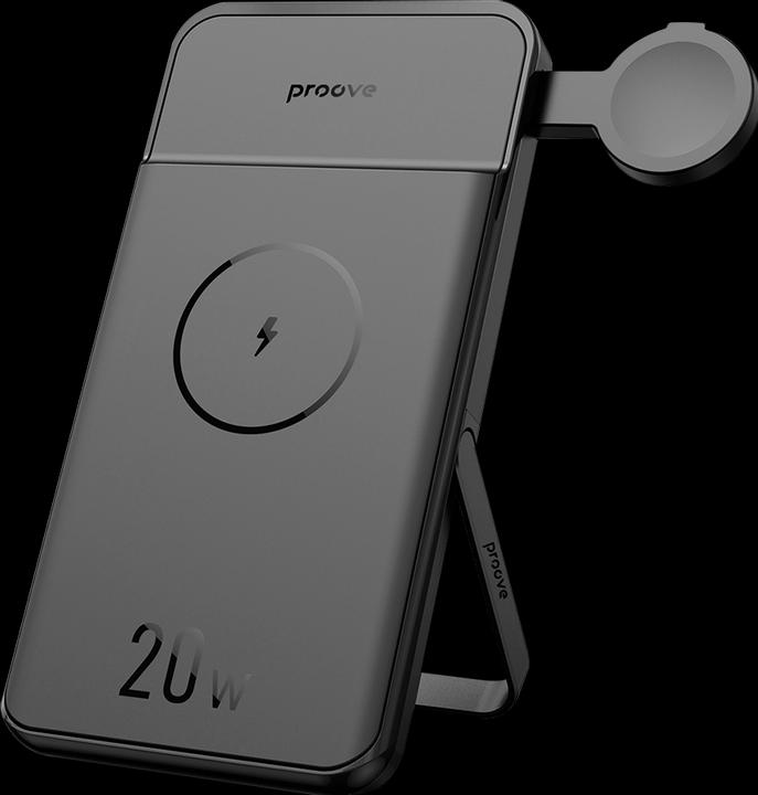 Actual product image Proove power bank Power Stand 2 in 1 20W 10000mAh black (10000 mAh, 20 W)