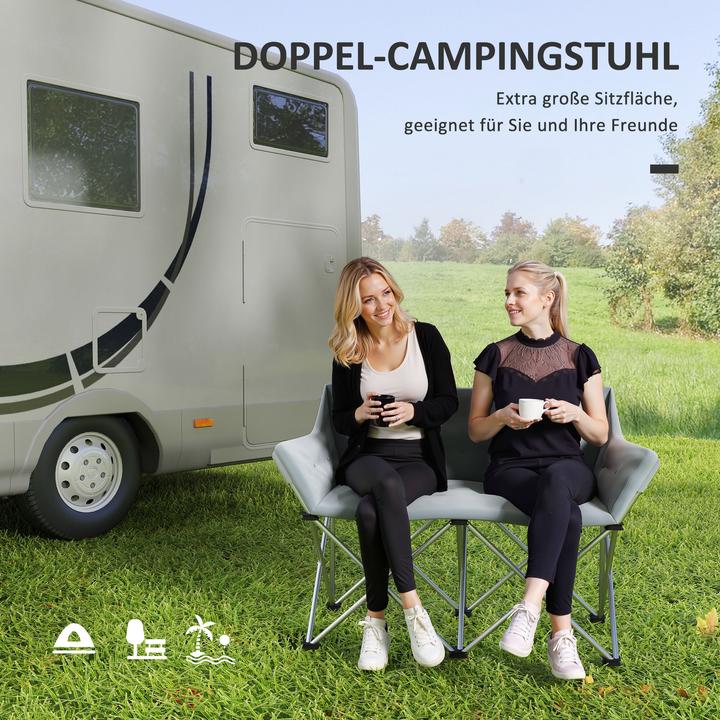 Immagine prodotto Outsunny Campingstuhl Metall, Oxfordstoff Grau