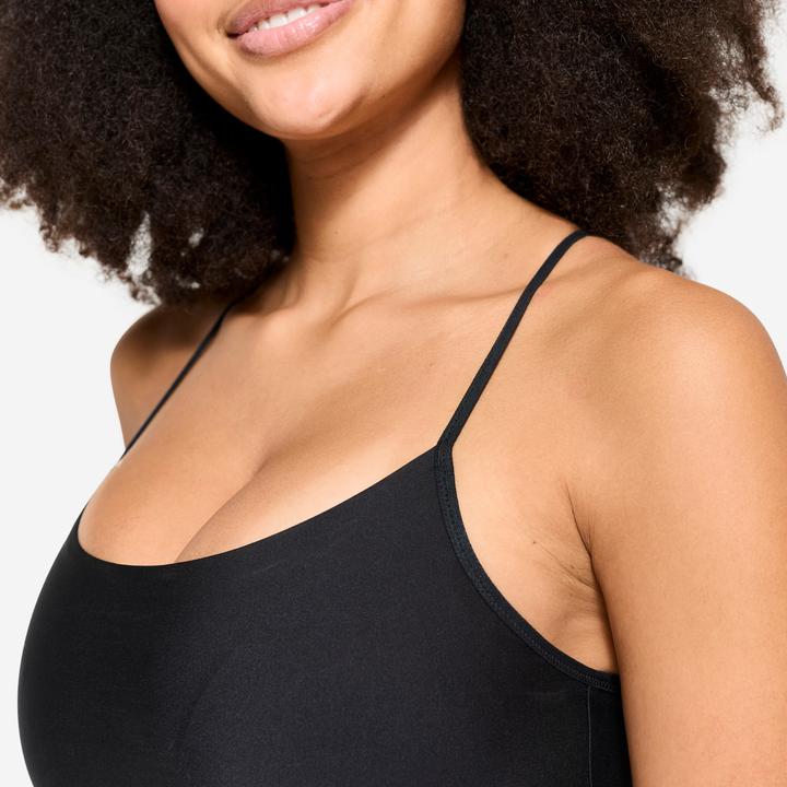 Image du produit Domyos Brassière bretelles fines croisées maintien léger Femme, Noir (M)