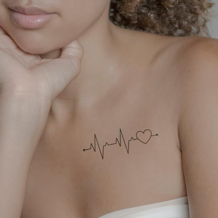 Produktbild minink Temporäres Tattoo – Herz und Puls