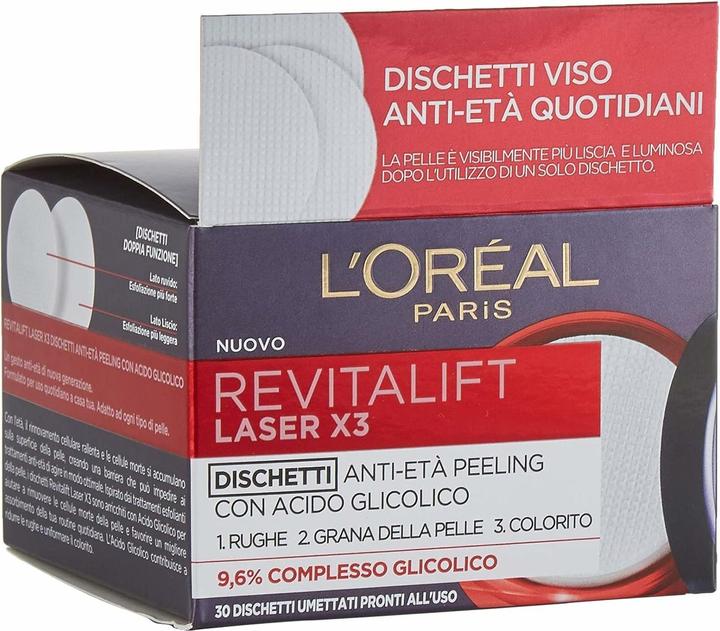 L'Oréal Paris L’Oréal Revitalift Laser X 3 30 Pads Anti-Aging Glycolic Peel (Peeling)