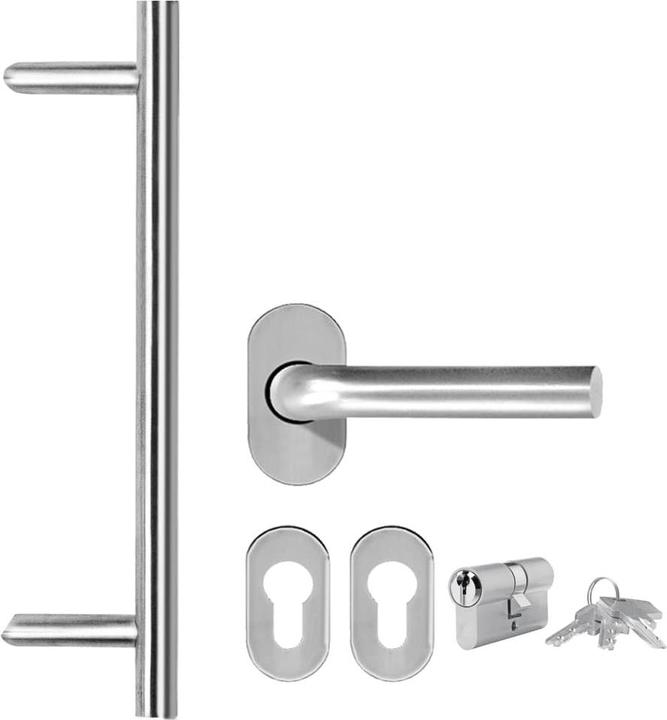 Image du produit Diverse Hardware Porte d'entrée aluminium et PVC anthracite 110x210 cm