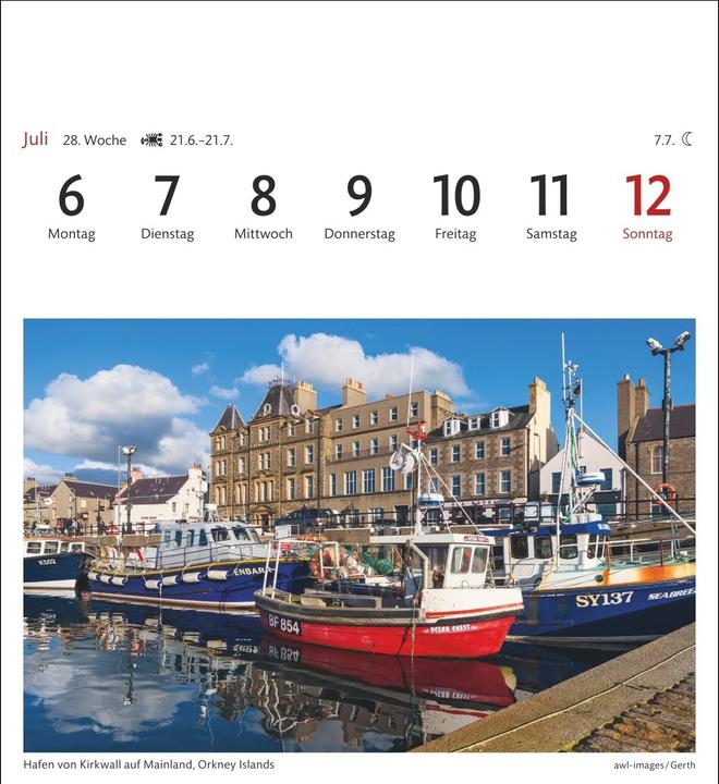 Produktbild Harenberg Schottland Sehnsuchtskalender 2026 - Wochenkalender mit 53 Postkarten (Deutsch)