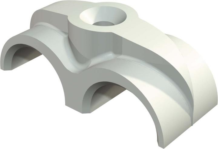 Produktbild OBO Bettermann 3030 2 ISO-Nagelschelle f.2 Kabel 7-11mm PS lichtgrau RAL7035 2213117