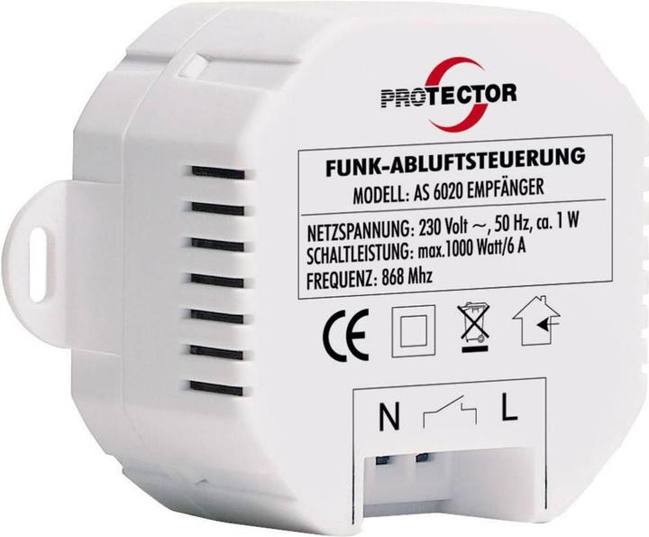 Protector Funk-Abluftsteuerung AS 6020.3 1000 W Weiss, Braun