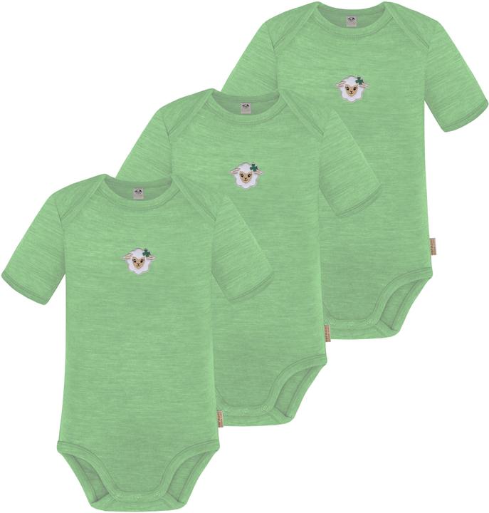 Actual product image Normani Set of 3 baby merino bodysuit short sleeves "Tauranga" - 9287 (62)