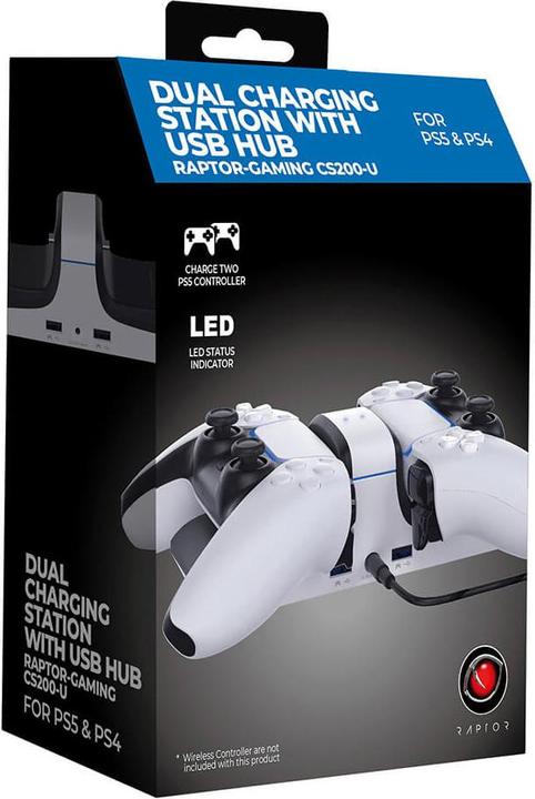 Produktbild Raptor Gaming CS200 USB Dual Charging Station (PS5)