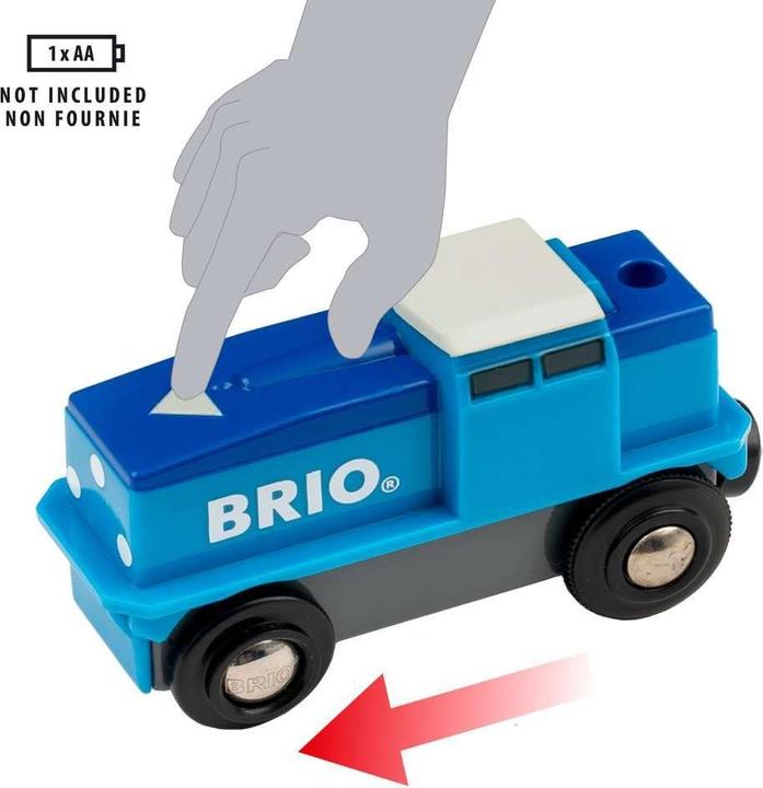 Immagine prodotto Brio Locomotiva merci a batteria blu