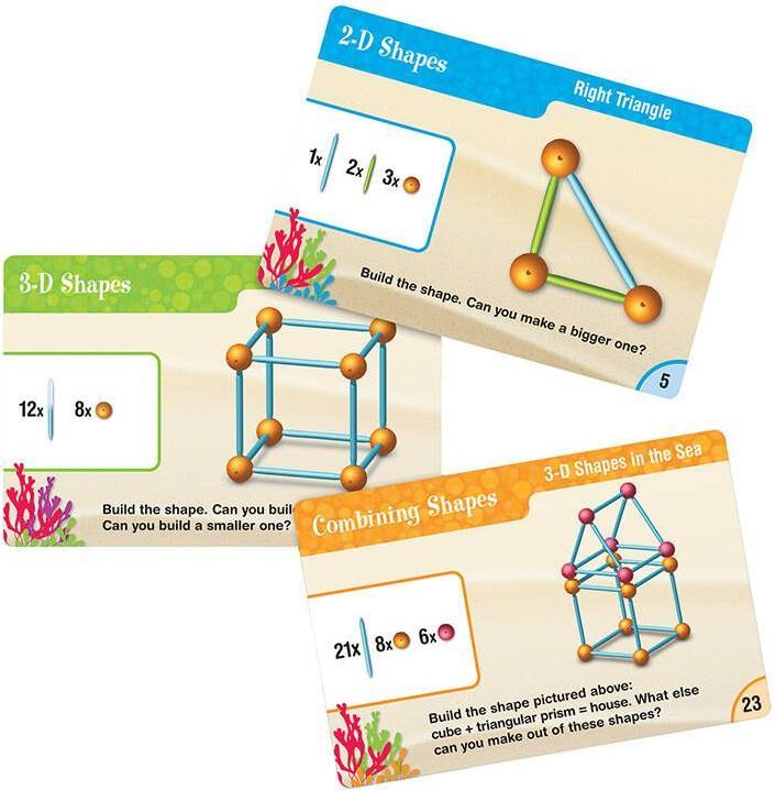 Produktbild Learning Resources Zestaw do budowy brył geometrycznych LER 1773