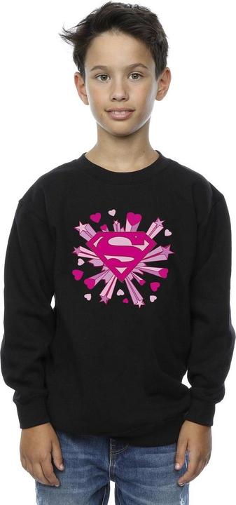 Immagine prodotto Superman Pink Hearts And Stars Logo Felpa Ragazzi (128)