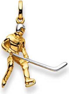 Natsumi Schmuck Anhänger Eishockey Spieler Gelbgold 18K/750 bicolor (750/18 K Gelbgold)
