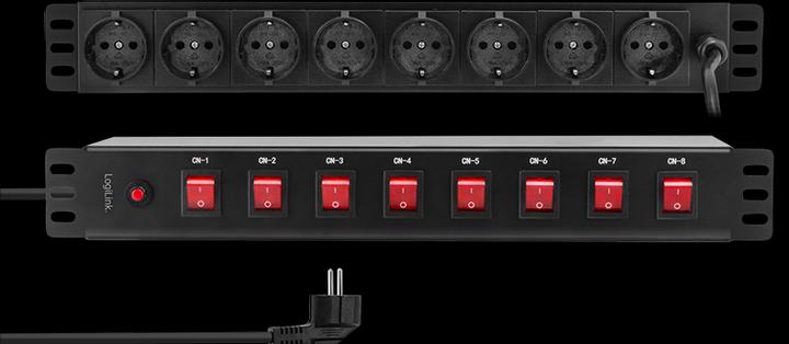 Produktbild LogiLink Steckdosenleiste (8 x, CEE, 2 m)