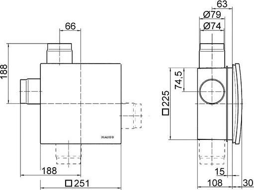 Actual product image Maico Exhaust air system ER60GVZ Concealed fan insert