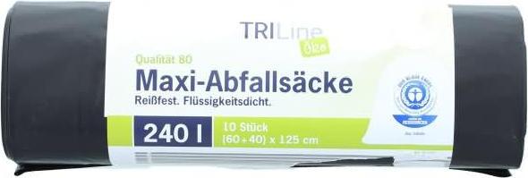 Produktbild Triline Schwerlastsäcke 240,0 l schwarz 60,0 µm, 10 St. (1 x, 240 l)