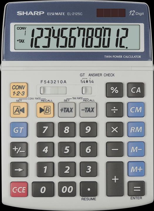 Actual product image Sharp El-2125c (Batteries, Solar cells)