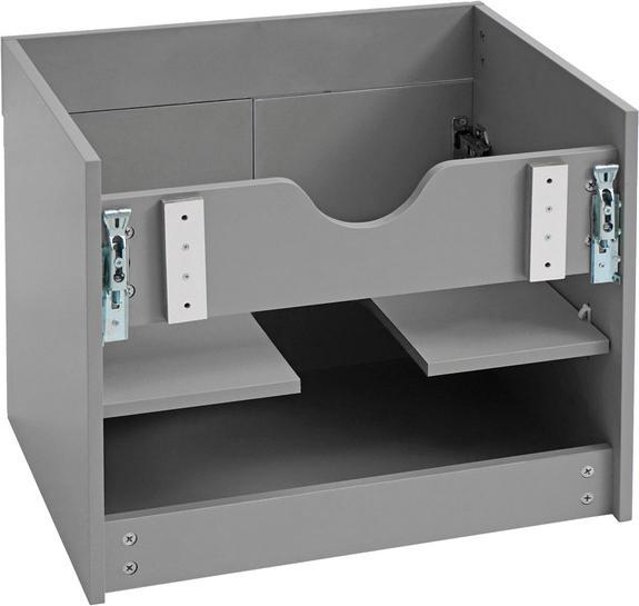 Immagine prodotto Mendler Mobile base per lavabo, mobile base per lavabo per il bagno, grigio lucido da 60 cm (60 x 46 x 48 cm)
