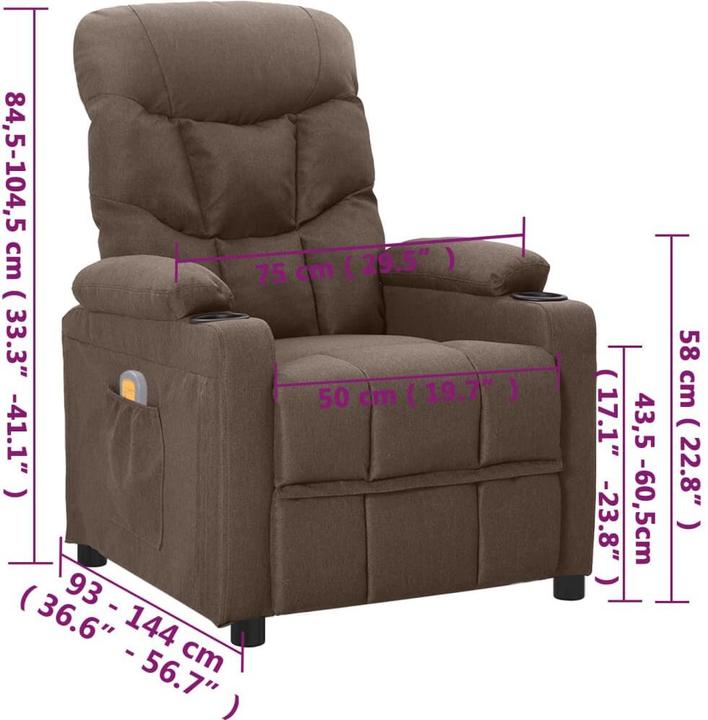 Actual product image VidaXL Elektrischer Massagesessel