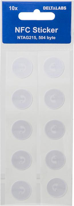 Deltalabs Set of 10 NFC Tag Stickers 504 bytes