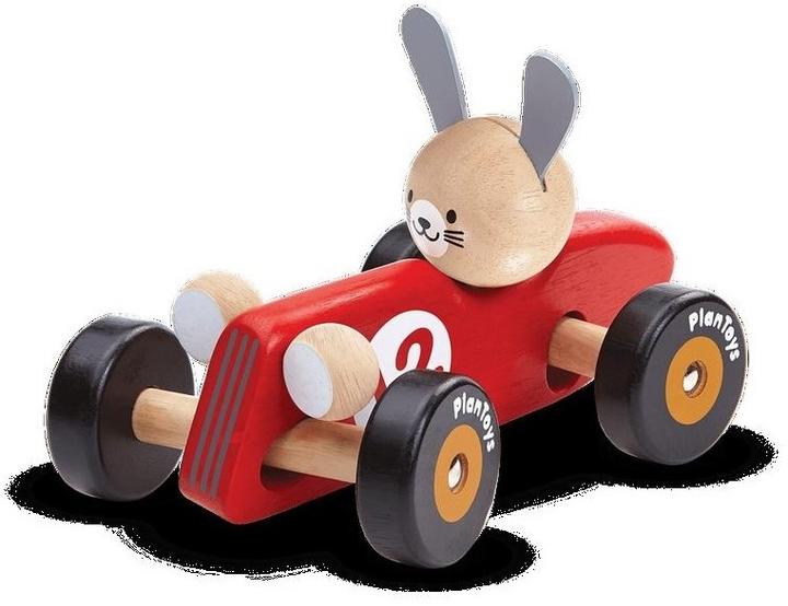 Plantoys Lièvre dans une voiture de course