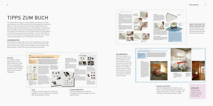 Produktbild Der Interior Design Kurs Grundlagen, Techniken und Übungen zur Innenarchitektur (Deutsch, Tomris Tangaz, 2022)
