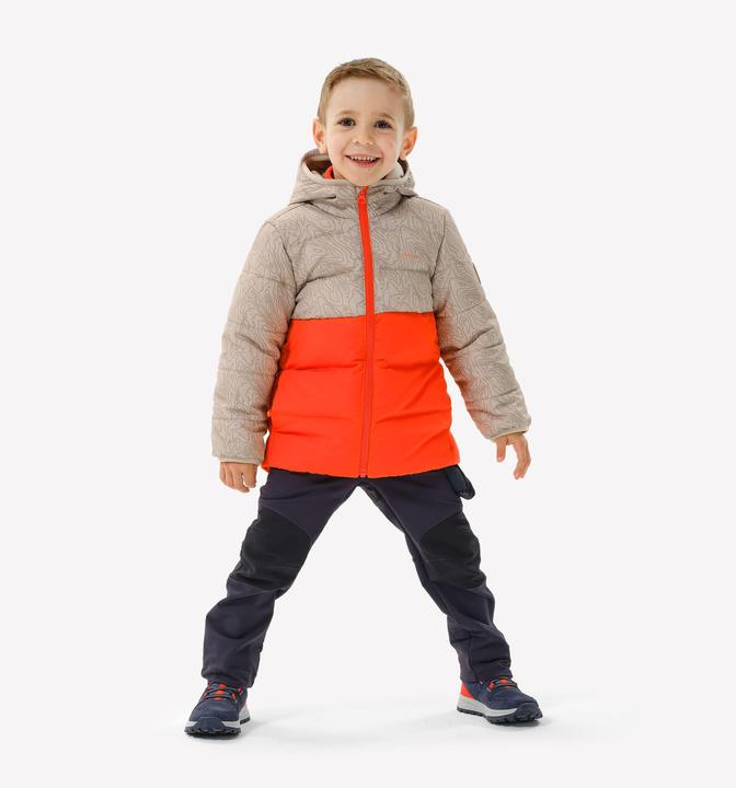 Actual product image Quechua Winter jacket toddlers size 92-116 hiking - NH500 orange/beige