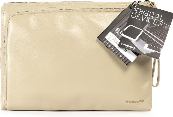 Image du produit Tucano Elle, sacoche en cuir pour ordinateur portable 13 pouces pour femme, IVORY (13", Apple)