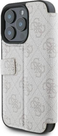 Actual product image Guess GUBKP16L4GMGPI iPhone 16 Pro 6.3" różowy/pink book 4G Metal Logo (Apple iPhone 16 Pro)