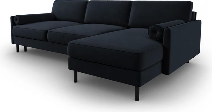 Actual product image Micadoni Velvet Right Corner Sofa With Bed Function And Box, "Scott", 5 Seats, 212x142x87Made in Europe (Corner sofa)