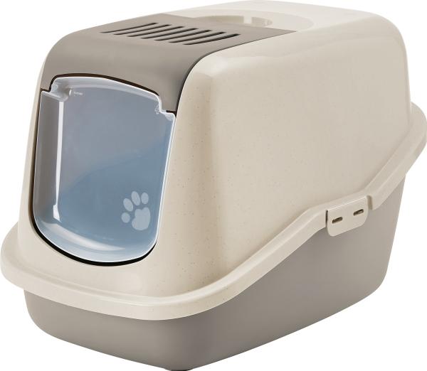 Savic Happy Planet Nestor, L:56 x W:39 x H:38.5 cm, grå (Cat litter tray open)