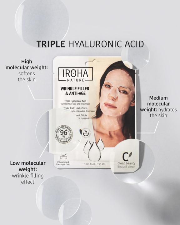 Immagine prodotto Iroha Nature Maschera per viso e collo in tessuto (18 ml)