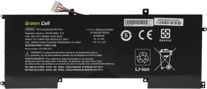 Actual product image GreenCell Laptop Battery AB06XL for HP Envy 13 - 7.7V - 3600mAh (6 Cells, 3600 mAh)