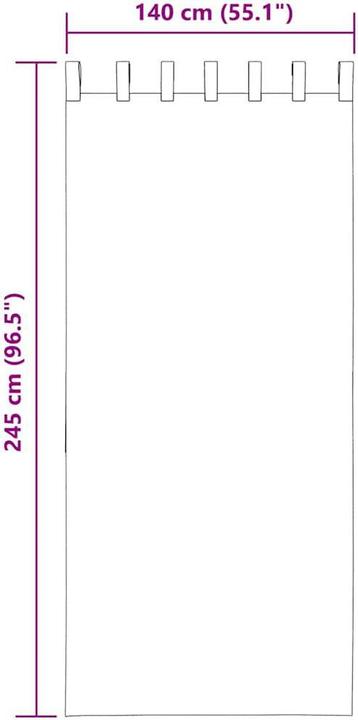 Actual product image VidaXL Voile curtains with rod pockets 2 pcs. Purple (140 x 245 cm)