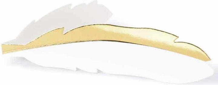 Produktbild Partydeco Place cards - Feathers, gold, 10.5x3cm (1 pkt / 10 pc.)