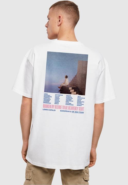 Actual product image Merchcode Lewis Capaldi - Tour grabsheet 1 Heavy Oversize Tee - 115629 (L)