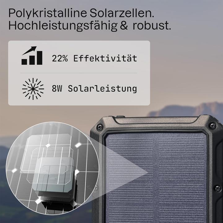 Produktbild Roboparts SP26W Handy-Solarladegerät für Camping und Outdoor (20000 mAh, 8 W)